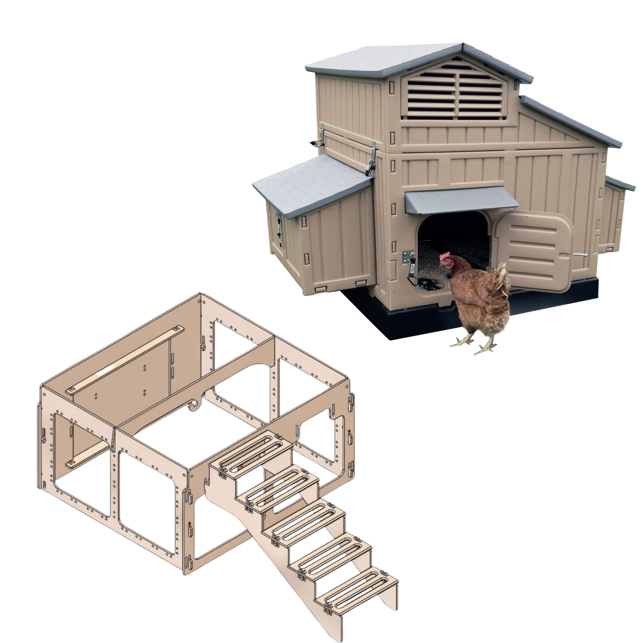 Hatching Time Large Chicken Coop & Stand with Stairs