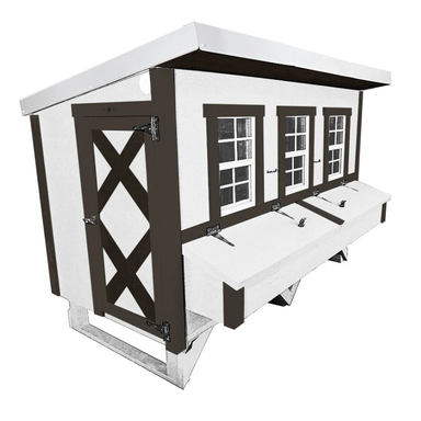 OverEZ Chicken Coop XL White on White Background 